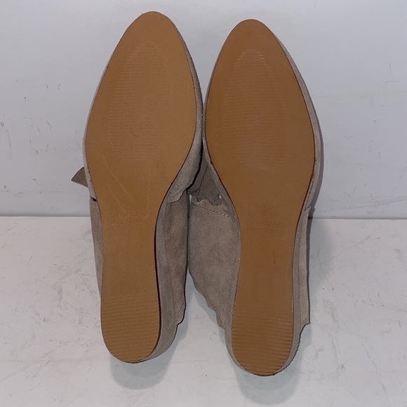 NEW Anthro KLUB NICO Daisy Suede mule wedge Beige Cream, sz 10 - Picture 10 of 10